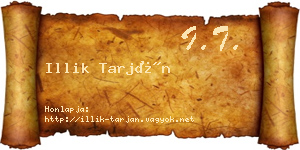Illik Tarján névjegykártya